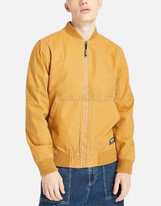 Timberland Mens Timberland Mens Bomber Jackets Regular Fit Full Zip Travel Workwear Coat S-XL - Green - Size: 40/Regular