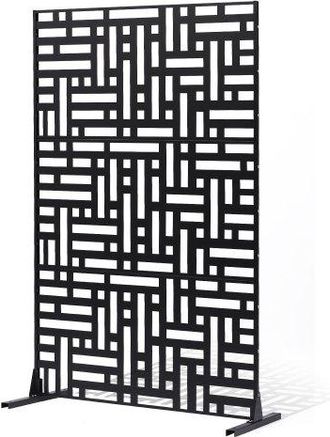 OEM Mampara De Privacidad De Metal De 120 X 50,8 X 193 Cm Con Soporte, Mamparas Y Paneles De Privacidad Independiente Para Exteriores De 3 Paneles Para Ja