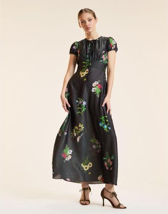 Cynthia Rowley Printed Lurex Midi Dress