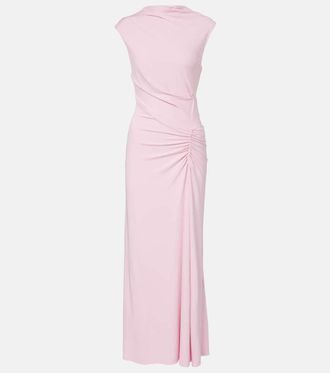 SIMKHAI Acacia ruched jersey maxi dress