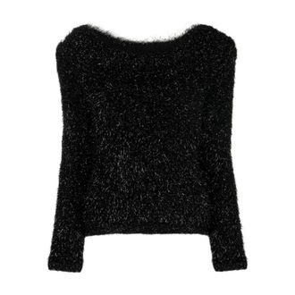 Alberta Ferretti Truien & Vesten, Dames, Zwart, M, Wol, Trui met ronde hals