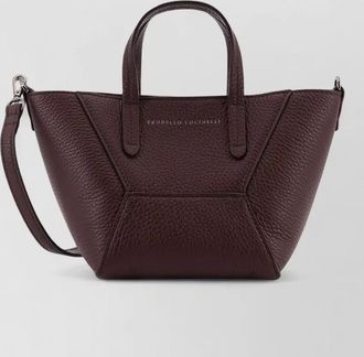 Brunello Cucinelli globe leather shoulder bag