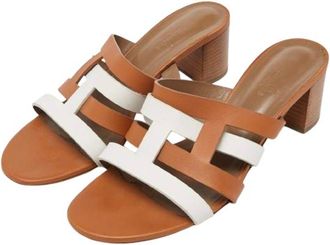 Herm&egrave;s Gold Amica Sandals Size 39