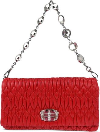Miu Miu Borsa a spalla effetto matelassé Pre-owned anni 2010 - Rosso