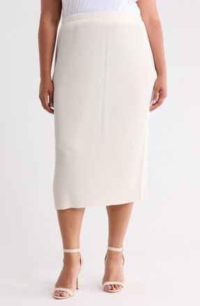 Lafayette 148 New York Pull-On Midi Skirt in Cloud at Nordstrom Rack, Size Xx-Large