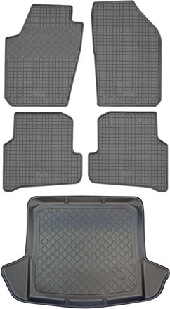 OEM Juego De Alfombrillas De Goma Para Coche Y Maletero Para Seat Ibiza St 6j Kombi (5 Puertas) De Febrero De 2010 A Julio De 2016