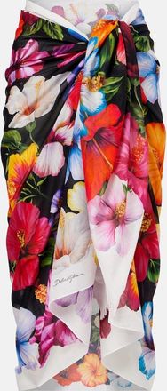 Dolce & Gabbana Floral cotton beach cover-up