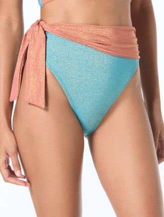 Vince Camuto High Waist Side Tie Bikini Swim Bottom in Zenith at Nordstrom, Size X-Small