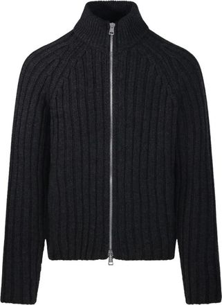Our Legacy Ultra Zip Funnel Sweater - Heren - Vesten - Grijs - XL - Wol - Truien & Vesten