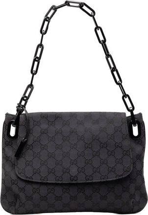 Gucci Pre-owned Gucci GG Canvas Resin Chain Flap Shoulder Bag 001 4171 2123