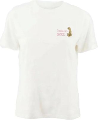 MC2 Saint Barth T-shirt Dame Leo 10 Emb - - Tops - Donna - Bianco - M