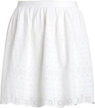 Ralph Lauren Sangallo Korte Rok - Dames - Korte rokken - Wit - 2XS - Leer - Rokken