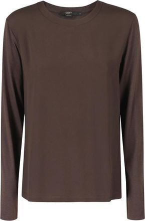Seventy Trui met ronde hals - Dames - Longsleeves - Bruin - L - Tops