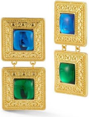 Chloe and Madison 18K Gold Plated Square Drop Earrings at Nordstrom Rack