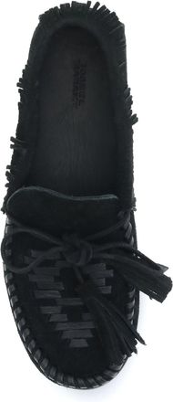 Isabel Marant Womens Loafers Fitza Suede Black Calf Leather