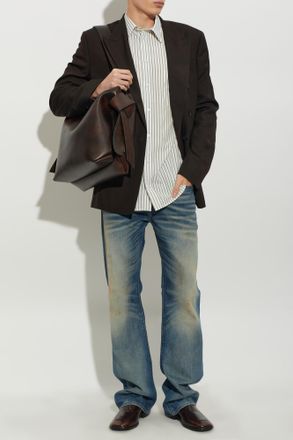 Acne Studios Jacket With Open Lapels, Mens, Brown