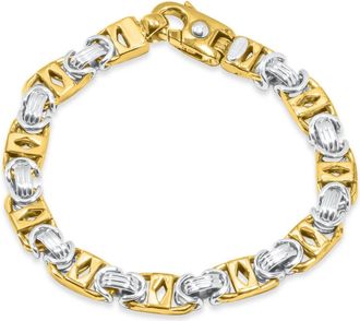 Pompeii3 Mens Designer Byzantine Link 14k Gold (45gram) or Platinum (73gram) 9mm Bracelet 8.5