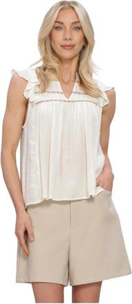 Nukus Fiora Top - Dames - Blouses - Wit - S - Overhemden