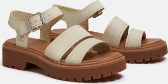 Timberland Womens Stone Street Sandals in Ivory Leather - Size UK 7