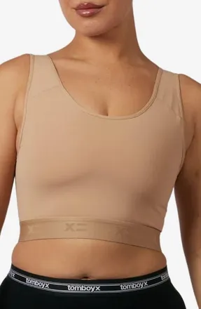 TomboyX Compression Plus Crop Top in Chai at Nordstrom, Size X-Small