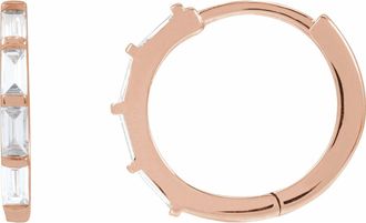 Diamond2Deal 1/3ct Lab-Grown Diamond Hoop Earrings Clarity VS, Color G-H, 14k Gold