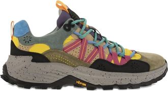 Flower Mountain Sneakers Iwano in pelle scamosciate e tessuto tecnico - Marrone