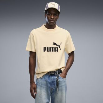 Puma T-shirt Essentials Elevated No.1 dal taglio morbido da uomo, Accessori, Giallo, XXL