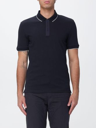 A|X Armani Exchange Polo in cotone piquet con zip e logo