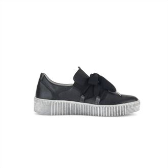 Gabor Womens Ribbon Lace Sneaker In Black