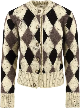 SOLOTRE Cardigan a rombi - - Knitwear - Donna - Beige - S