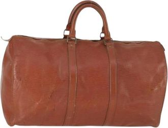 Louis Vuitton Pre-owned Vintage Weekendtas - Dames - Vintage Weekendtas - Bruin - ONE Size - Leer - Vintage