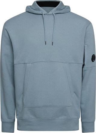 C.P. Company Mens Diagonal Raised Lens Hoodie in Blue Cotton - Size X-Large