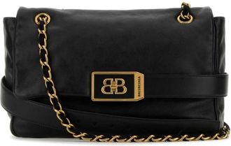 Balenciaga Black Leather Medium Modu Shoulder Bag