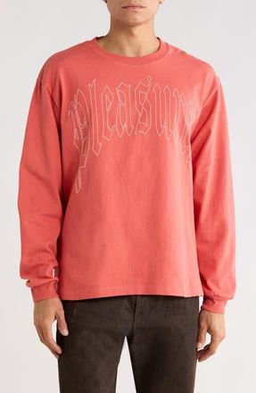 Pleasures Twitch Embroidered Long Sleeve T-Shirt in Fiesta at Nordstrom, Size Xx-Large