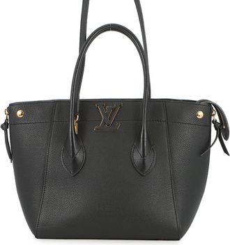 Louis Vuitton Black Noir Leather Handbag Tote Bag (Pre-Owned)