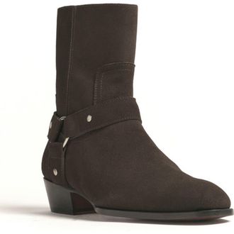 Anthony Veer Sloane Harness Boot in Tobacco Velvet Brown Suede at Nordstrom, Size 11.5