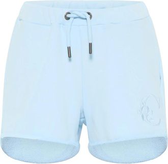 Carlo Colucci Sweat Short met Borduring - Dames - Bermuda - Blauw - L - Katoen - Korte Broeken