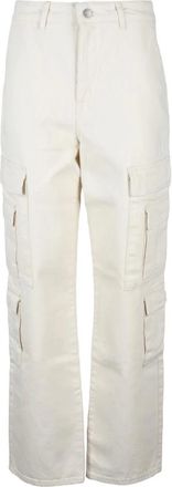 Selected Cotton Jeans - female - Selected Femme - Straight Fit Jeans - White - W28 - Jeans