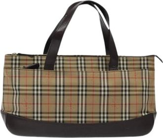 Burberry Pre-owned Tote Bags, female, Beige, Size: ONE SIZE Pre-owned Nova check handbag