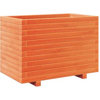 vidaXL Vidaxl - Jardinera Madera Maciza De Pino Marr&oacute;n Cera 70x40x49,5 Cm