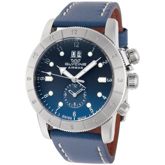 Glycine Mens Airman GMT 42mm Quartz Watch