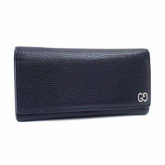 Gucci Black Leather Long Wallet (Bi-Fold) (Pre-Owned)