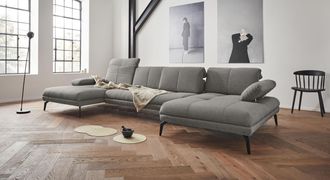 ANDAS Wohnlandschaft »Stenlille Multifunktions-Sofa, U-Form« incl. Sitztiefen-, Kopfteil- und Armteilverstellung