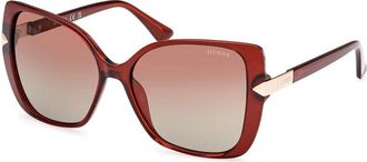 Guess Brown Gradient Butterfly Ladies Sunglasses GU7820 69F 56
