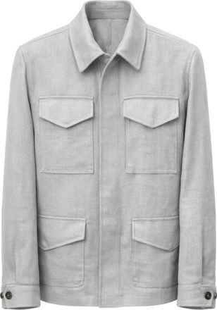 Eleventy Overshirt - Heren - Zomerjassen - Grijs - M - Katoen - Jassen