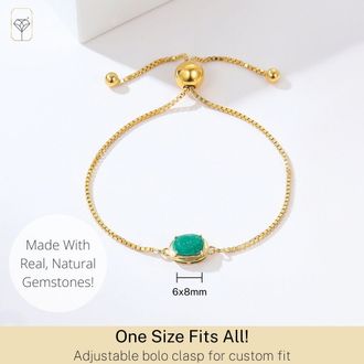 MAX + STONE 18K Gold Over Sterling Silver Gemstone Bracelets 8 Inches