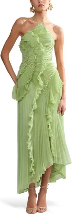 AMUR Amur Lorelie halter gown in Stem at Nordstrom, Size 10