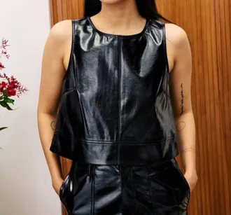 FRNCH Thym Sleeveless Top In Black