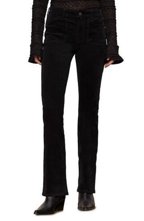 Sanctuary High Waist Bootcut Velveteen Pants in Black at Nordstrom Rack, Size 29 P