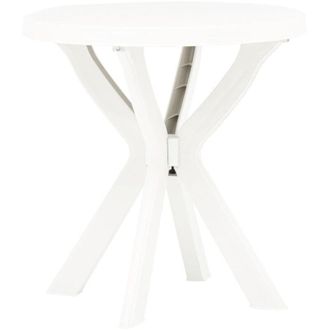vidaXL Tavolo da Bistrot Bianco &Oslash;70 cm in Plastica - Vidaxl